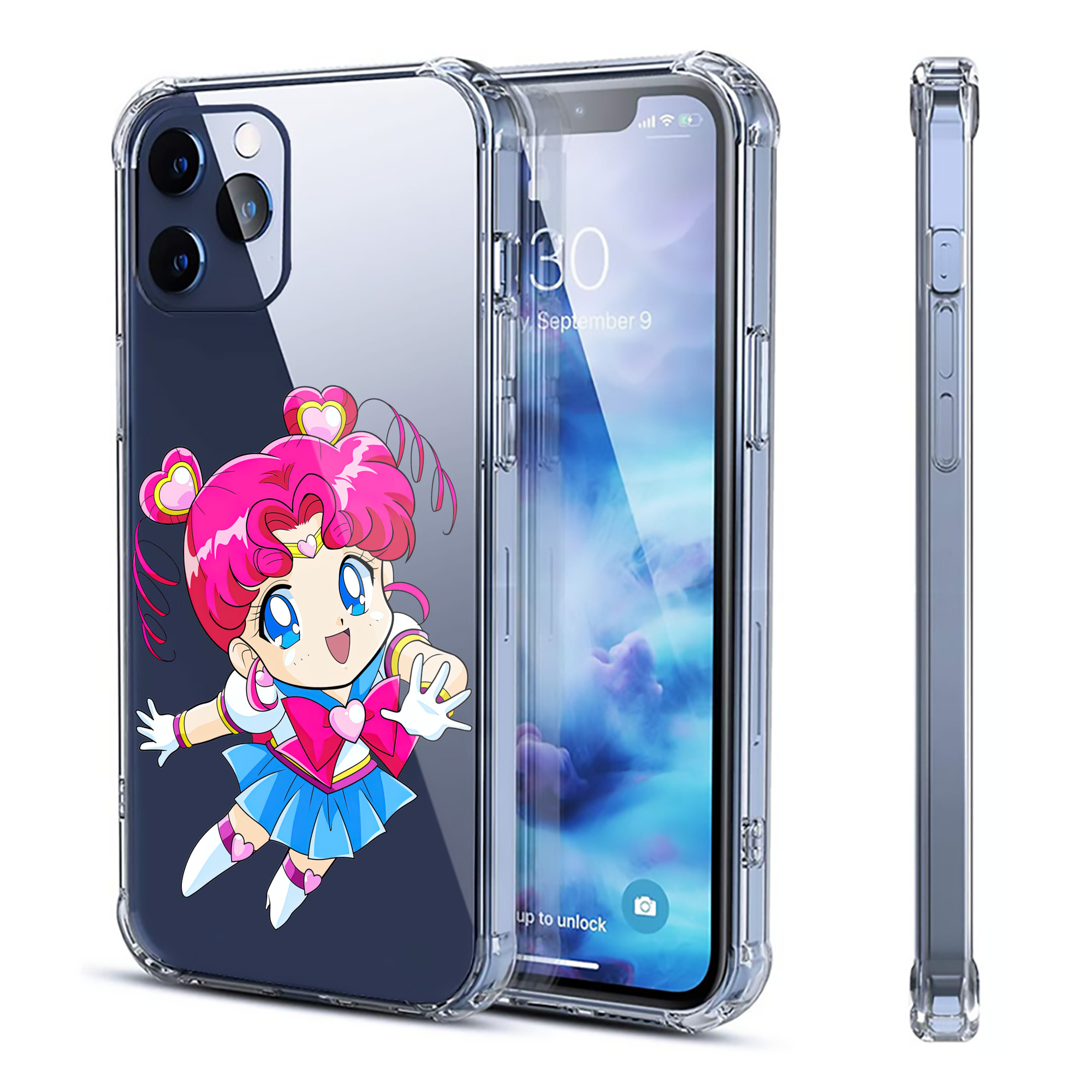 （画像用） 美少女戦士セーラームーン ちびうさ Sailor Moon Chibiusa Tsukino Usagi Small Lady Serenity 【iPhone 12シリーズ対応】透明スマホケース（クリアソフトケース）